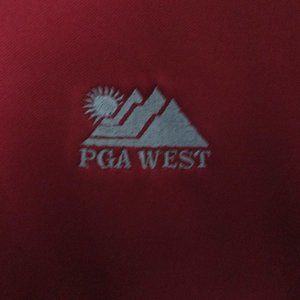 adidas Mens S/S "PGA West" G.C. (CA) Burgundy Wine Golf Polo Shirt NWOT - Large